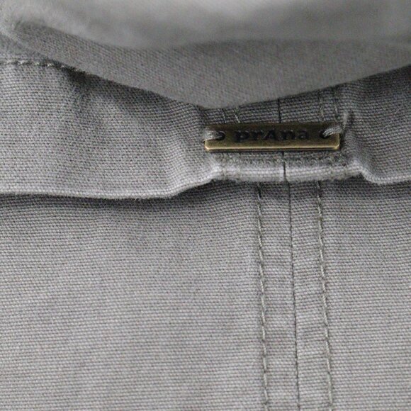 prAna Jacket Womens Small Hooded Green Cristos Parka Coat Organic Cotton Stretch - Picture 7 of 16